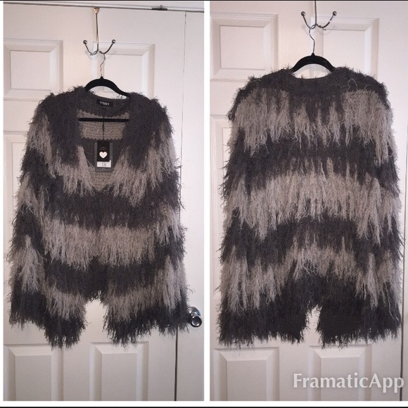Missguided plus size hairy cardigan. NWT.Sz 12/14. - Picture 3 of 4
